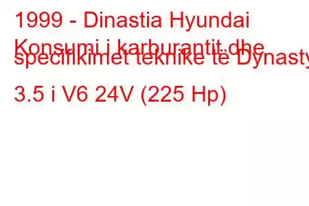 1999 - Dinastia Hyundai
Konsumi i karburantit dhe specifikimet teknike të Dynasty 3.5 i V6 24V (225 Hp)