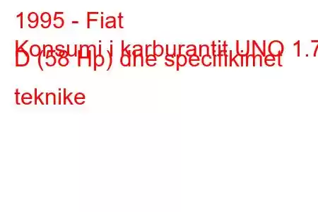 1995 - Fiat
Konsumi i karburantit UNO 1.7 D (58 Hp) dhe specifikimet teknike