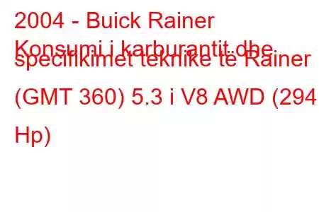 2004 - Buick Rainer
Konsumi i karburantit dhe specifikimet teknike të Rainer (GMT 360) 5.3 i V8 AWD (294 Hp)