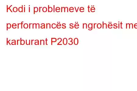 Kodi i problemeve të performancës së ngrohësit me karburant P2030