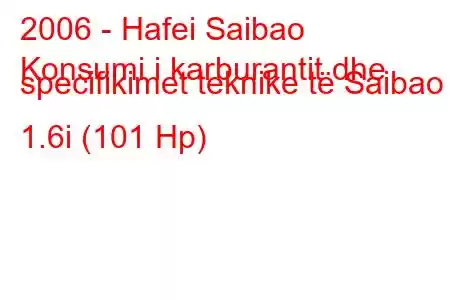 2006 - Hafei Saibao
Konsumi i karburantit dhe specifikimet teknike të Saibao 1.6i (101 Hp)