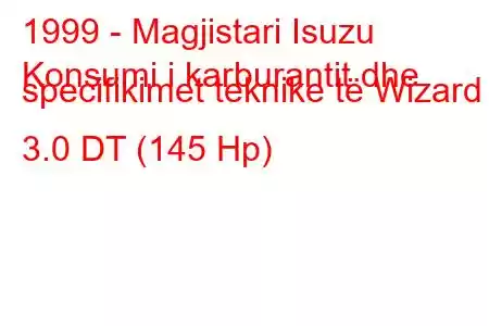 1999 - Magjistari Isuzu
Konsumi i karburantit dhe specifikimet teknike të Wizard 3.0 DT (145 Hp)