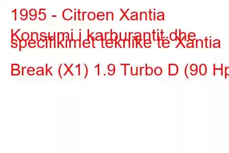 1995 - Citroen Xantia
Konsumi i karburantit dhe specifikimet teknike të Xantia Break (X1) 1.9 Turbo D (90 Hp)