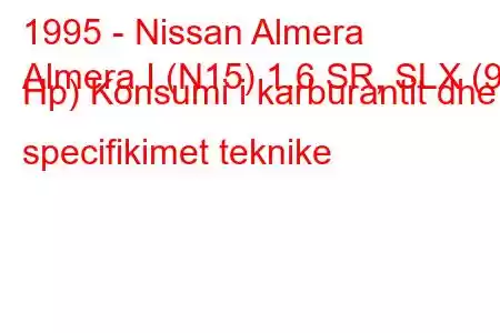 1995 - Nissan Almera
Almera I (N15) 1.6 SR, SLX (90 Hp) Konsumi i karburantit dhe specifikimet teknike