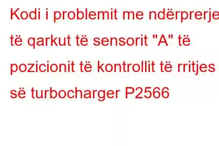 Kodi i problemit me ndërprerje të qarkut të sensorit 