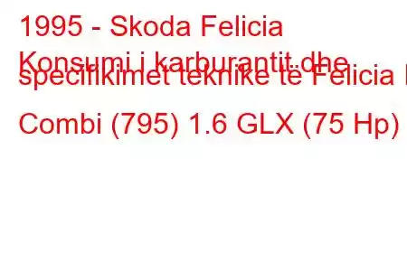 1995 - Skoda Felicia
Konsumi i karburantit dhe specifikimet teknike të Felicia I Combi (795) 1.6 GLX (75 Hp)