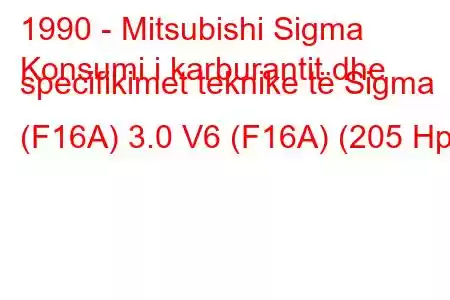 1990 - Mitsubishi Sigma
Konsumi i karburantit dhe specifikimet teknike të Sigma (F16A) 3.0 V6 (F16A) (205 Hp)