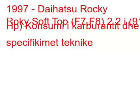 1997 - Daihatsu Rocky
Roky Soft Top (F7,F8) 2.2 i (91 Hp) Konsumi i karburantit dhe specifikimet teknike