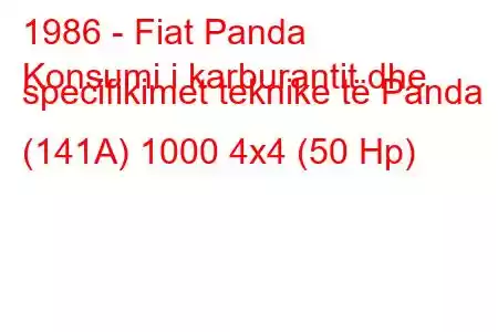 1986 - Fiat Panda
Konsumi i karburantit dhe specifikimet teknike të Panda (141A) 1000 4x4 (50 Hp)