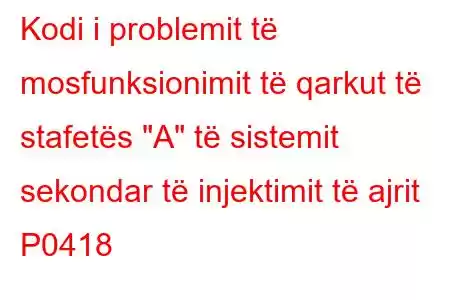 Kodi i problemit të mosfunksionimit të qarkut të stafetës 