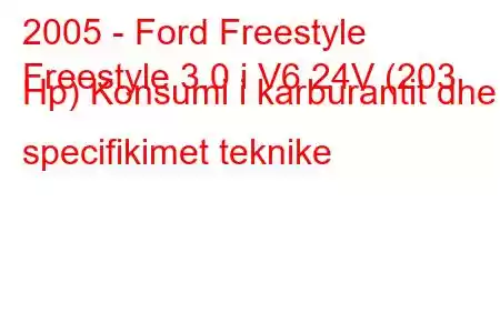 2005 - Ford Freestyle
Freestyle 3.0 i V6 24V (203 Hp) Konsumi i karburantit dhe specifikimet teknike