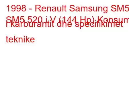 1998 - Renault Samsung SM5
SM5 520 i V (144 Hp) Konsumi i karburantit dhe specifikimet teknike