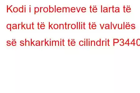 Kodi i problemeve të larta të qarkut të kontrollit të valvulës së shkarkimit të cilindrit P3440