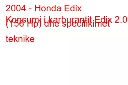 2004 - Honda Edix
Konsumi i karburantit Edix 2.0 (156 Hp) dhe specifikimet teknike