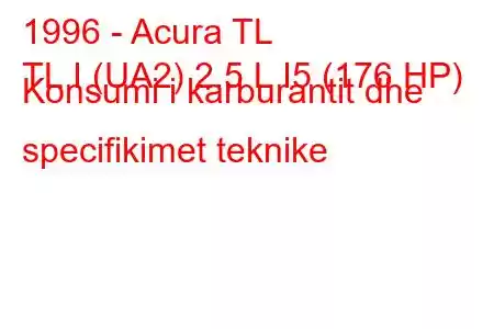 1996 - Acura TL
TL I (UA2) 2,5 L I5 (176 HP) Konsumi i karburantit dhe specifikimet teknike