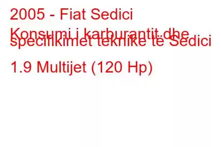 2005 - Fiat Sedici
Konsumi i karburantit dhe specifikimet teknike të Sedici 1.9 Multijet (120 Hp)