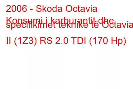 2006 - Skoda Octavia
Konsumi i karburantit dhe specifikimet teknike të Octavia II (1Z3) RS 2.0 TDI (170 Hp)