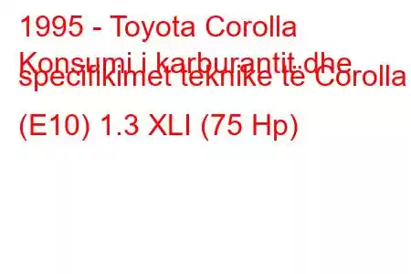 1995 - Toyota Corolla
Konsumi i karburantit dhe specifikimet teknike të Corolla (E10) 1.3 XLI (75 Hp)