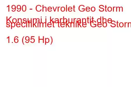 1990 - Chevrolet Geo Storm
Konsumi i karburantit dhe specifikimet teknike Geo Storm 1.6 (95 Hp)