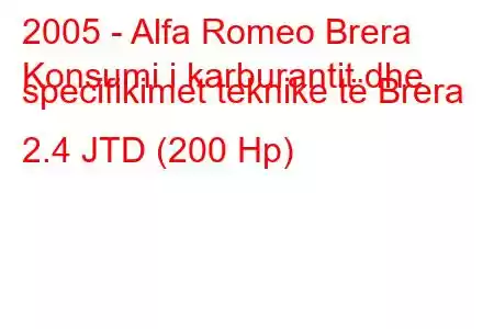 2005 - Alfa Romeo Brera
Konsumi i karburantit dhe specifikimet teknike të Brera 2.4 JTD (200 Hp)