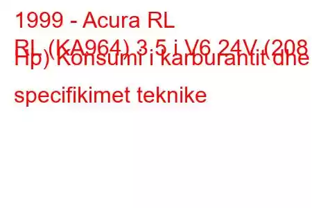 1999 - Acura RL
RL (KA964) 3.5 i V6 24V (208 Hp) Konsumi i karburantit dhe specifikimet teknike