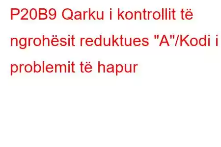 P20B9 Qarku i kontrollit të ngrohësit reduktues 