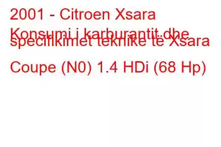 2001 - Citroen Xsara
Konsumi i karburantit dhe specifikimet teknike të Xsara Coupe (N0) 1.4 HDi (68 Hp)