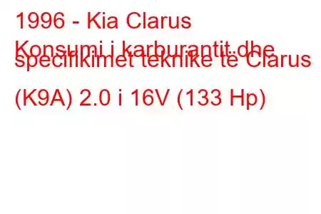 1996 - Kia Clarus
Konsumi i karburantit dhe specifikimet teknike të Clarus (K9A) 2.0 i 16V (133 Hp)