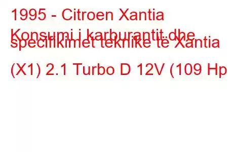 1995 - Citroen Xantia
Konsumi i karburantit dhe specifikimet teknike të Xantia (X1) 2.1 Turbo D 12V (109 Hp)