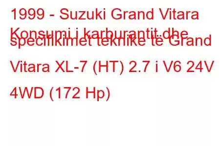 1999 - Suzuki Grand Vitara
Konsumi i karburantit dhe specifikimet teknike të Grand Vitara XL-7 (HT) 2.7 i V6 24V 4WD (172 Hp)