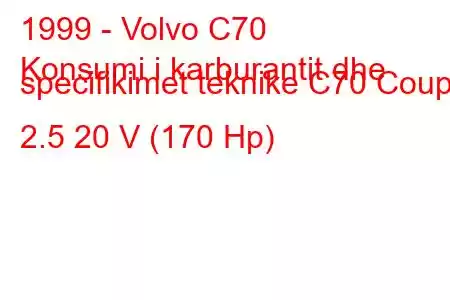 1999 - Volvo C70
Konsumi i karburantit dhe specifikimet teknike C70 Coupe 2.5 20 V (170 Hp)