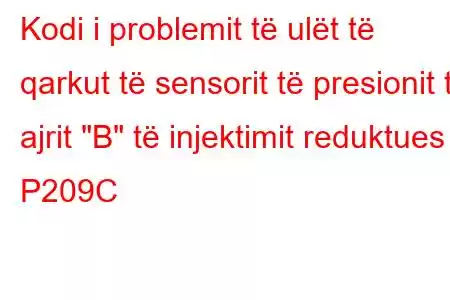 Kodi i problemit të ulët të qarkut të sensorit të presionit të ajrit 