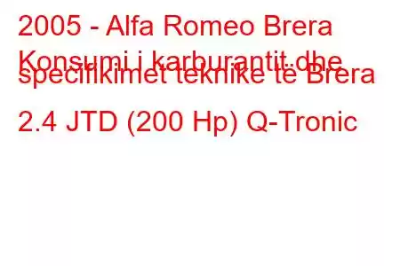 2005 - Alfa Romeo Brera
Konsumi i karburantit dhe specifikimet teknike të Brera 2.4 JTD (200 Hp) Q-Tronic