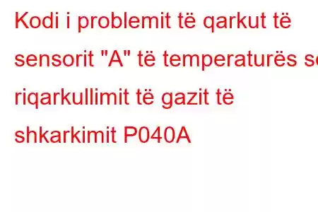 Kodi i problemit të qarkut të sensorit 