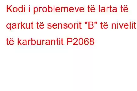 Kodi i problemeve të larta të qarkut të sensorit 