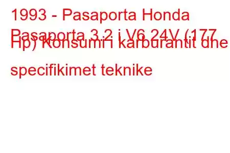 1993 - Pasaporta Honda
Pasaporta 3.2 i V6 24V (177 Hp) Konsumi i karburantit dhe specifikimet teknike