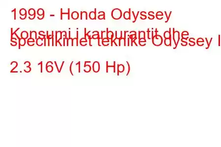 1999 - Honda Odyssey
Konsumi i karburantit dhe specifikimet teknike Odyssey II 2.3 16V (150 Hp)