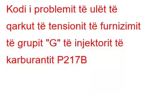 Kodi i problemit të ulët të qarkut të tensionit të furnizimit të grupit 