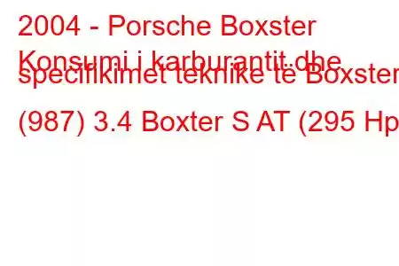 2004 - Porsche Boxster
Konsumi i karburantit dhe specifikimet teknike të Boxster (987) 3.4 Boxter S AT (295 Hp)