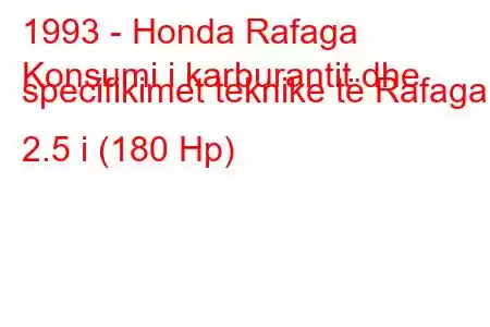 1993 - Honda Rafaga
Konsumi i karburantit dhe specifikimet teknike të Rafaga 2.5 i (180 Hp)