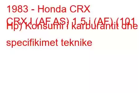 1983 - Honda CRX
CRX I (AF,AS) 1.5 i (AF) (101 Hp) Konsumi i karburantit dhe specifikimet teknike