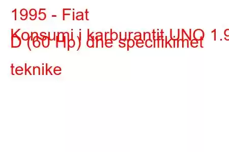 1995 - Fiat
Konsumi i karburantit UNO 1.9 D (60 Hp) dhe specifikimet teknike