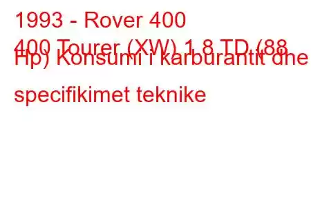 1993 - Rover 400
400 Tourer (XW) 1.8 TD (88 Hp) Konsumi i karburantit dhe specifikimet teknike