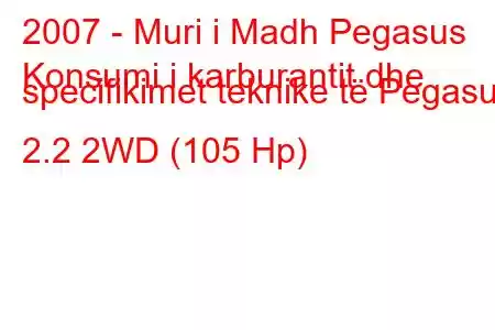 2007 - Muri i Madh Pegasus
Konsumi i karburantit dhe specifikimet teknike të Pegasus 2.2 2WD (105 Hp)