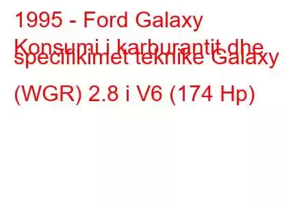 1995 - Ford Galaxy
Konsumi i karburantit dhe specifikimet teknike Galaxy (WGR) 2.8 i V6 (174 Hp)