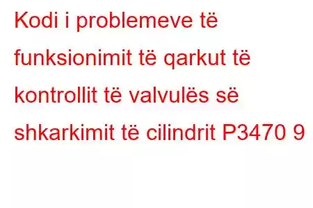 Kodi i problemeve të funksionimit të qarkut të kontrollit të valvulës së shkarkimit të cilindrit P3470 9