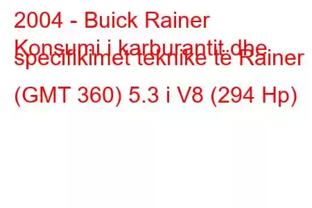 2004 - Buick Rainer
Konsumi i karburantit dhe specifikimet teknike të Rainer (GMT 360) 5.3 i V8 (294 Hp)