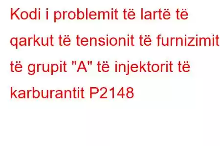 Kodi i problemit të lartë të qarkut të tensionit të furnizimit të grupit 