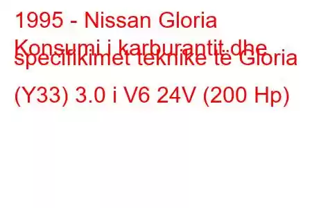 1995 - Nissan Gloria
Konsumi i karburantit dhe specifikimet teknike të Gloria (Y33) 3.0 i V6 24V (200 Hp)