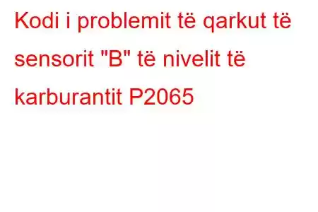 Kodi i problemit të qarkut të sensorit 